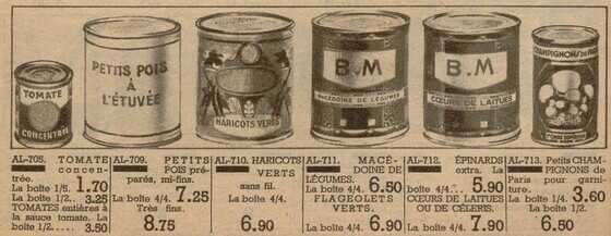 Extrait du catalogue commercial Au Bon Marché, hiver 1938-1939