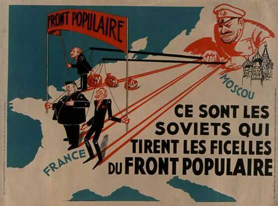 Affiche anticommuniste du Centre de propagande des Républicains nationaux
