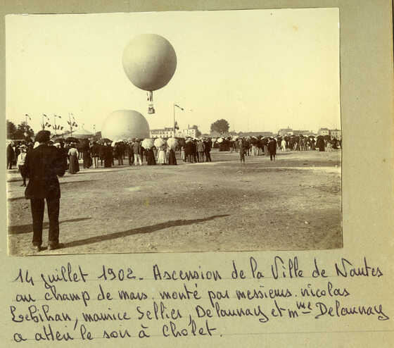 Ascension de l’aérostat « Ville de Nantes » en 1902