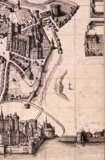 Extrait plan cavalier centré sur la motte Saint-Pierre