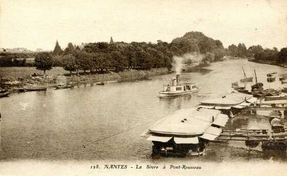 Vue du terrain du Châtelet à Pont-Rousseau en face l'embarcadère de Vertou