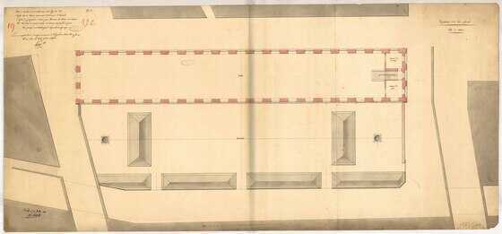 Plan du marché et de la halle aux toiles