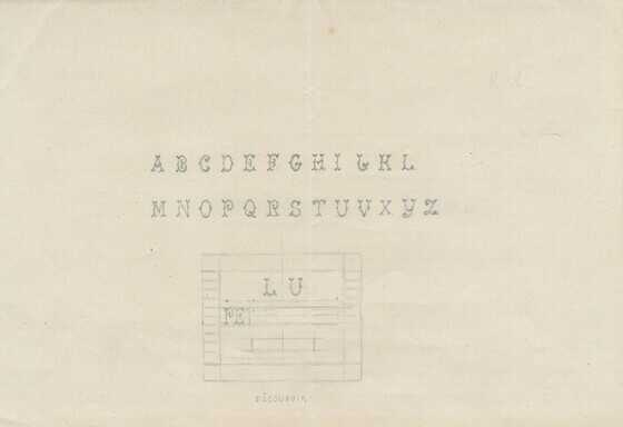 Dessin du découpoir du Petit-Beurre avec son abécédaire