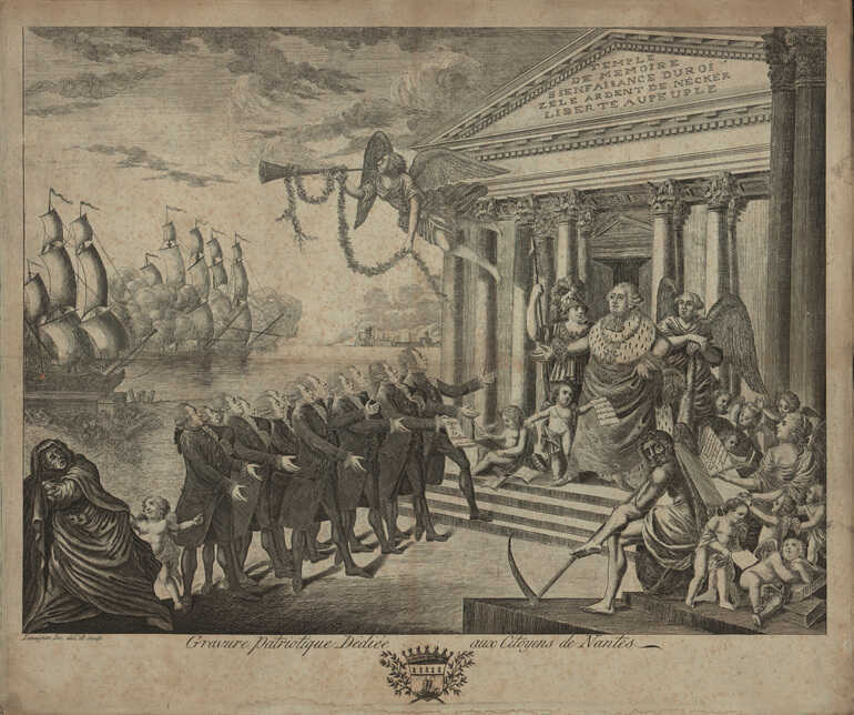 Estampe, <i>Gravure patriotique dédiée aux citoyens de Nantes</i>