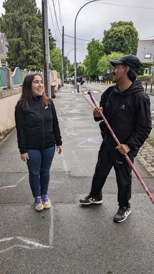 Les artistes chiliens Hellen Ortega et Martin Gonzales