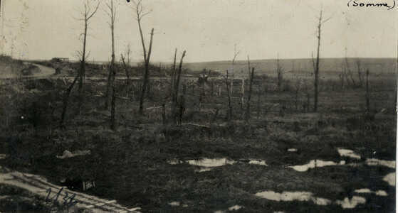 Paysage de la Somme en 1916