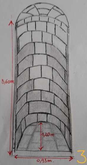 Dessin de la niche du puits de l’immeuble de la rue Saint-Jean