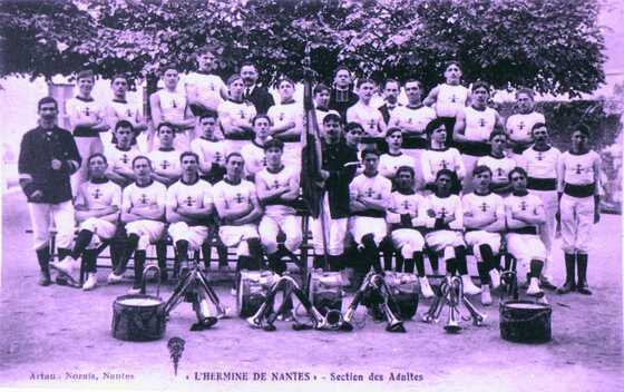 Equipe sportive de  <i>L'Hermine</i>  de Nantes, section des adultes