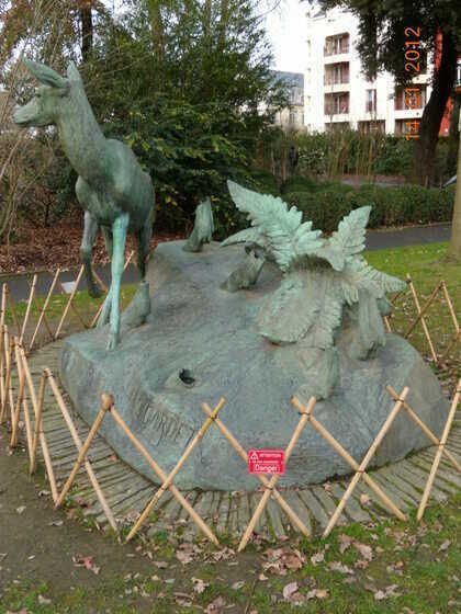 Sculpture des Cerfs du Jardin des Plantes de Nantes