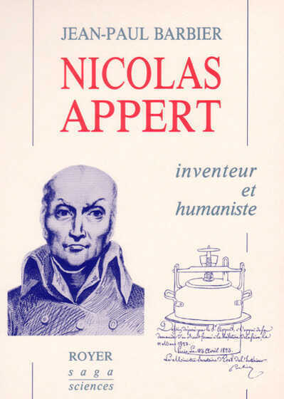 Couverture de la biographie de Jean-Paul Barbier sur Nicolas Appert