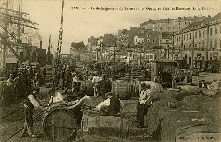 Débarquement du sucre, quai des Salorges