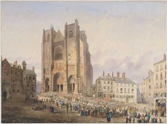 La cathédrale de Nantes en 1853