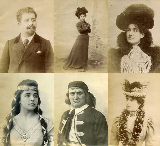 Portraits des membres de la troupe de théâtre de Nantes pour les saisons 1899-1900