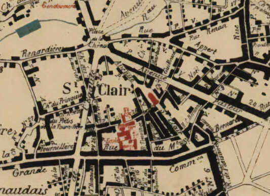 Détail du plan de Chantenay de 1902