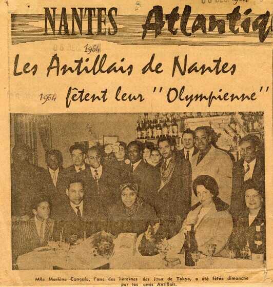 Les Antillais de Nantes fêtent leur olympienne revenue de Tokyo, 1964