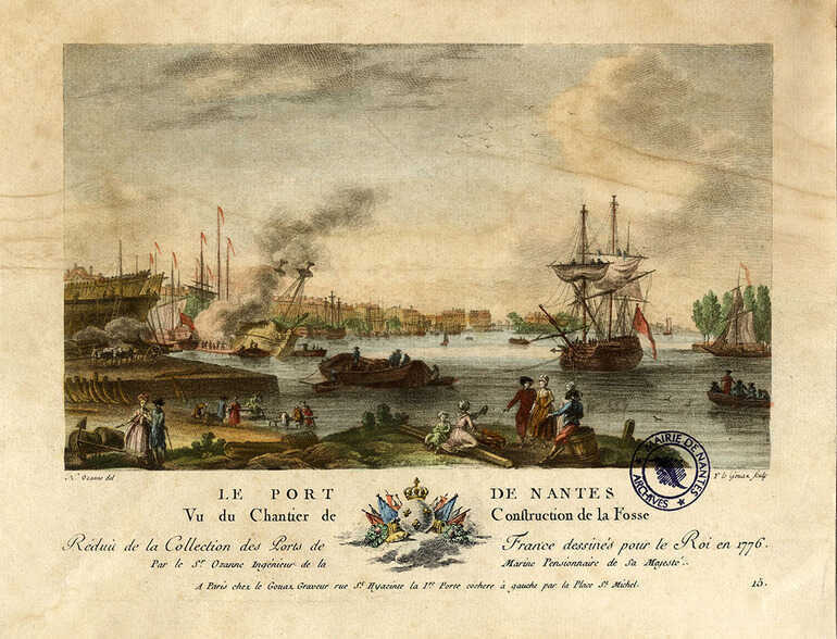 Estampe, <i>Le Port de Nantes</i>