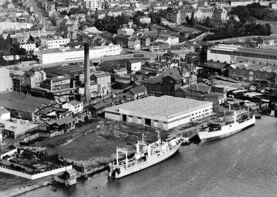Photographie aérienne de l’aménagement des Anciens Chantiers Dubigeon