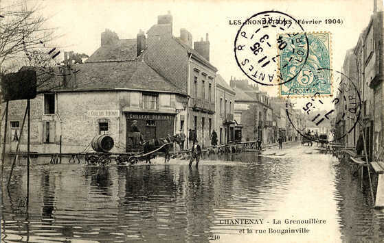Rue Bougainville avant les aménagements de la Prairie industrielle du Bas-Chantenay
