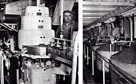 Un stérilisateur et les autoclaves en forme conique de la conserverie du 