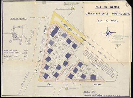 Plan du lotissement de la Mustaudière