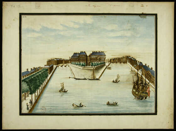 Vue de l’ouest de l’île Feydeau depuis la Loire