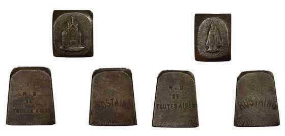 Poinçons pour la frappe de médailles dédiées à Notre-Dame-de-Toutes-Aides