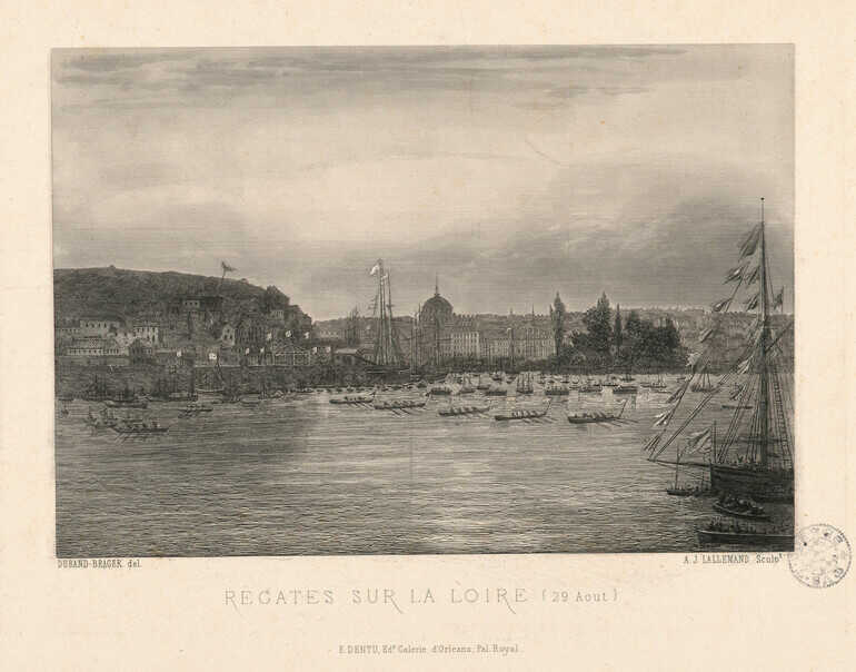 Eau-forte, <i>Régates sur la Loire</i>