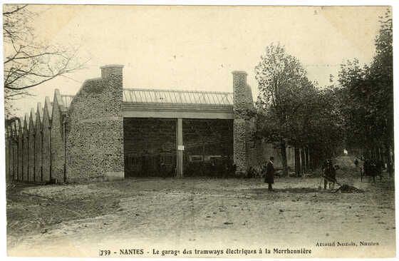 Entrée du dépôt de tramways de la Morrhonnière