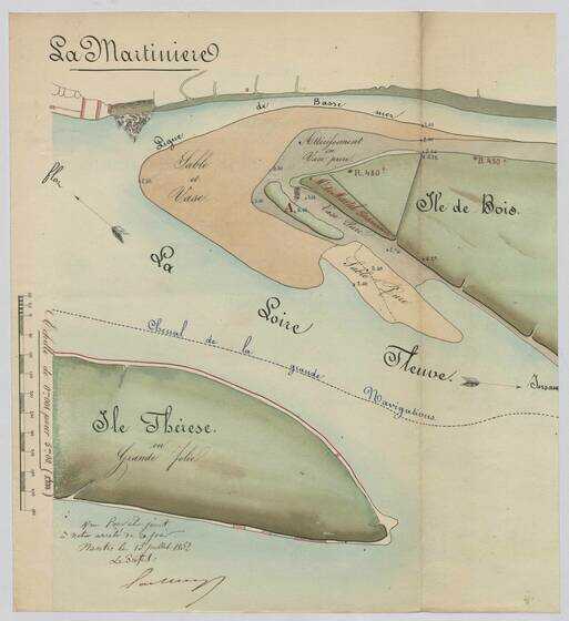Plan des alignements sur les rives de Loire