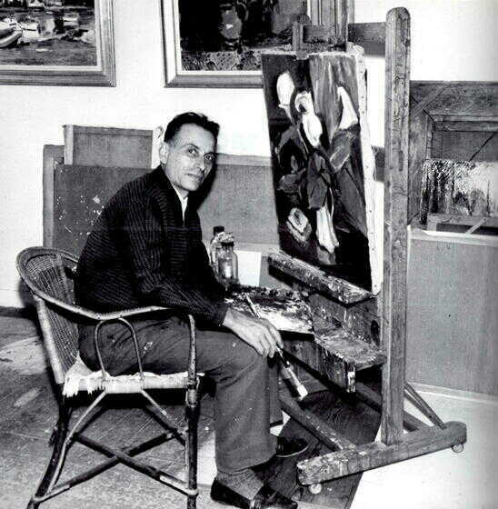 Jean Chabot dans son atelier, rue des Châlatres