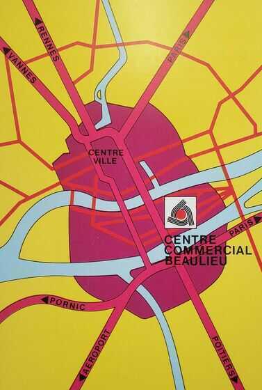 Plan du centre de Nantes avec les axes de circulations