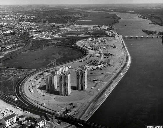 Photographie aérienne du quartier Malakoff
