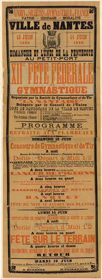 Affiche,  <i>12e fête fédérale de gymnastique</i> 