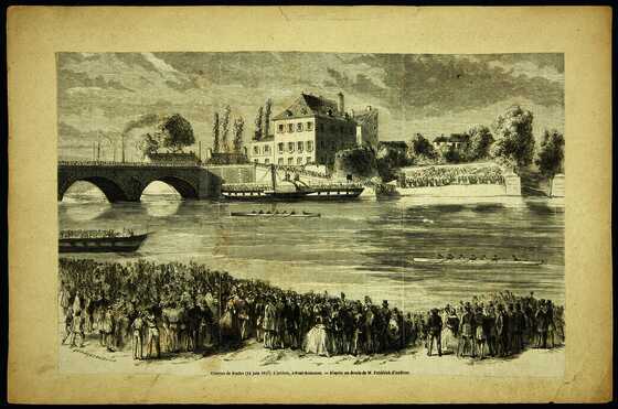 Courses d’aviron, arrivée à Pont-Rousseau
