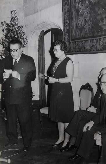 Victoire Friésé lors de son entrée à l'Académie littéraire de Bretagne et des Pays de la Loire