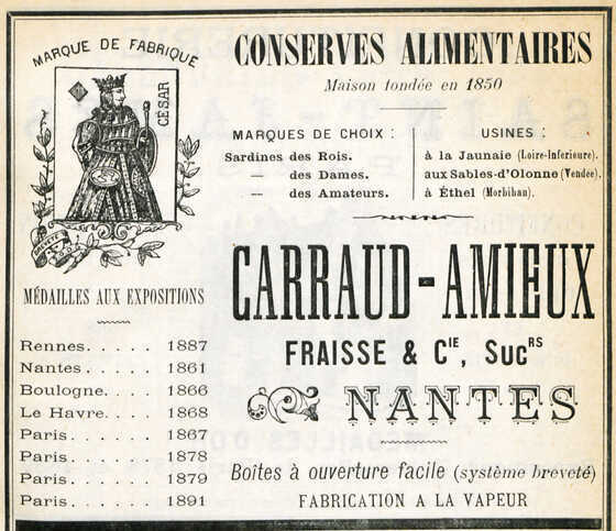Encart publié en 1892 dans l’Agenda répertoire du commerce des liquides, vins, spiritueux et boissons diverses