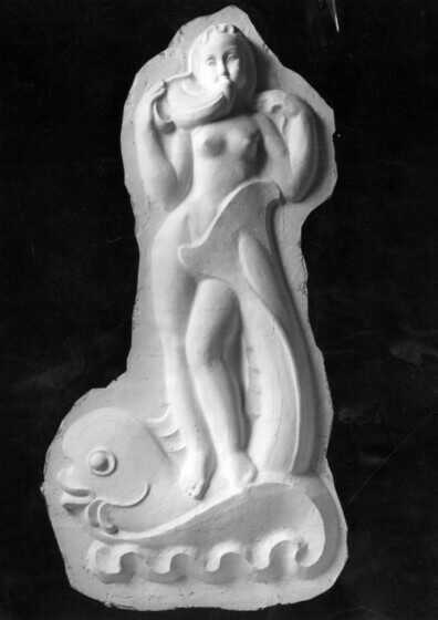 Moulage d'un bas relief des bains douches, chemin du Prinquiau