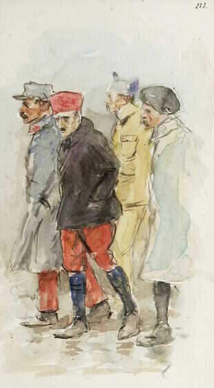 Soldats français à Rotterdam, 12 janvier 1919