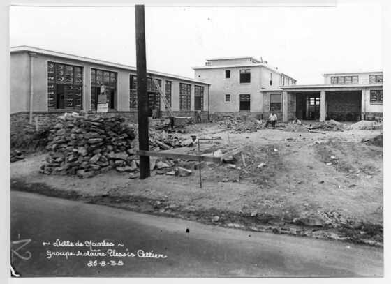 École maternelle du groupe scolaire du Plessis-Cellier en construction