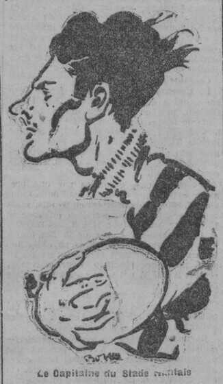 Caricature de Charles Hervoche, capitaine du SNUC