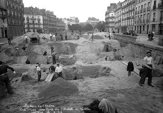 Travaux des comblements de l'Erdre