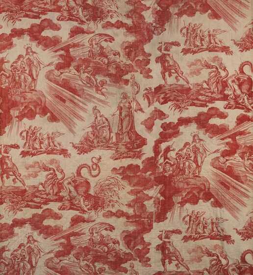 Toile de coton imprimée à la plaque de cuivre, manufacture Petitpierre