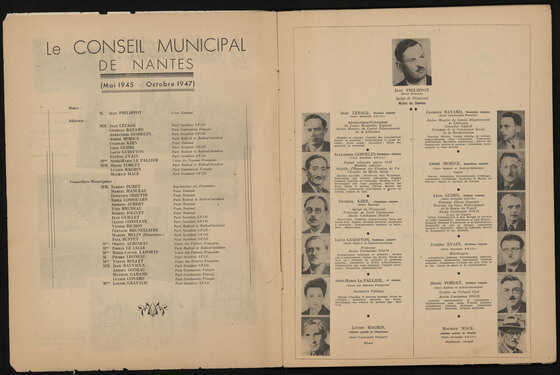 Liste des représentants du conseil municipal sous Jean Philippot, maire de Nantes