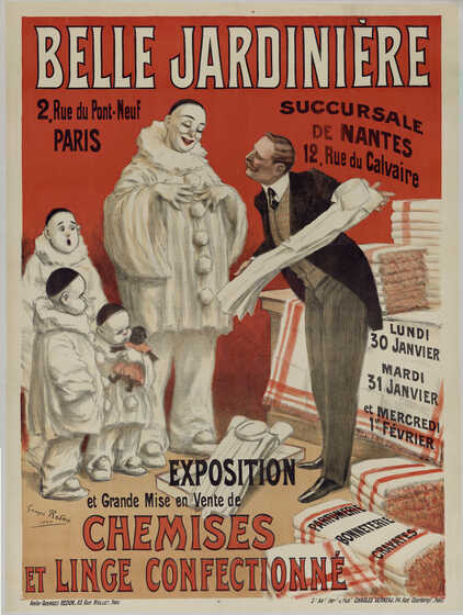 Affiche publicitaire de la Belle Jardinière