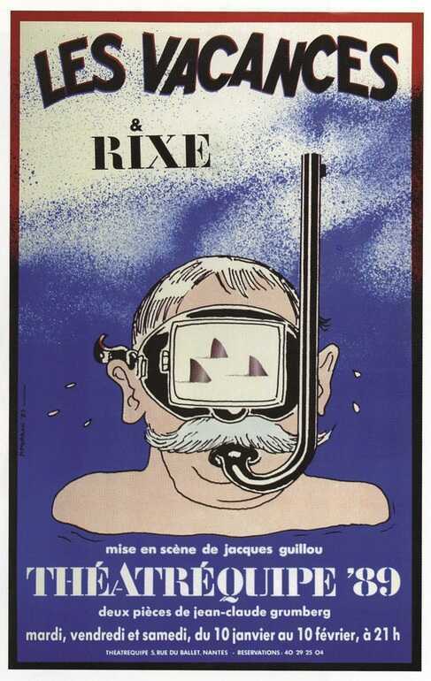 Affiche, <i>Les vacances et Rixe</i>