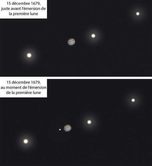 Simulations sur Stellarium du 15 décembre 1679
