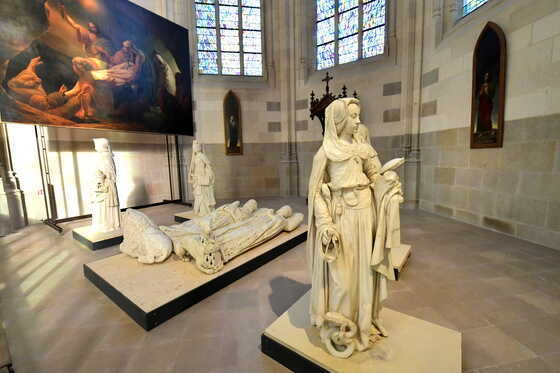 Sculptures du tombeau de François II et de Marguerite de Foix