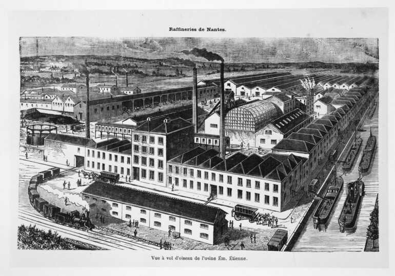<i>Vue à vol d'oiseau de l'usine d'Émile Étienne</i>