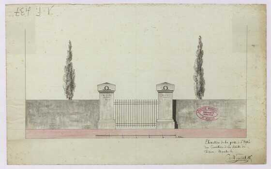 Projet de porte d’entrée pour le cimetière de la route de Clisson