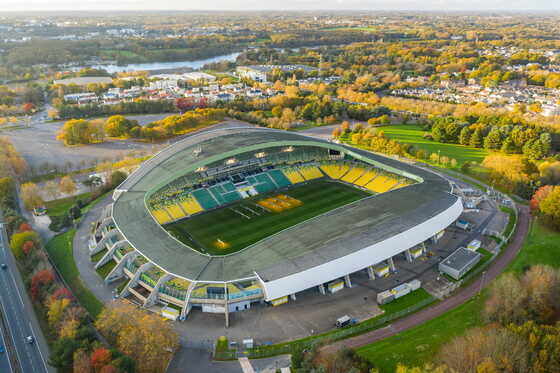 Vue aérienne du stade de la Beaujoire